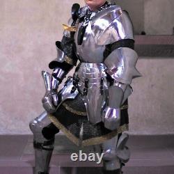 Medieval Knight Armor Suit of King Richard Steel Larp Armor Wearable SCA Armour