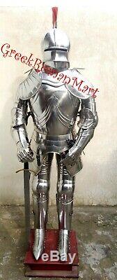 Medieval Knight Armour Gothic Suit of Armor new Full Suit of Armor with red plum