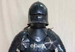 Medieval Knight Armour Suit Black Combat Full Body