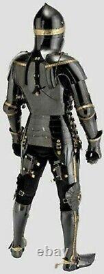 Medieval Knight Black Suit Of Armor Combat Full Body Armor Knight Halloween Gift
