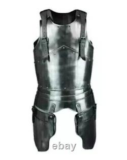 Medieval Knight Black Suit Of Armor Combat Half Body Armor Wearable Full Arm