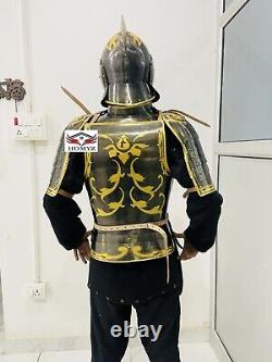 Medieval Knight Black Suit Of Armor Combat Half Body Combat Wearable Costume