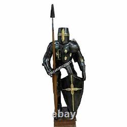 Medieval Knight Brass Wearable Suit Of Armor Crusader Combat Full Body Style