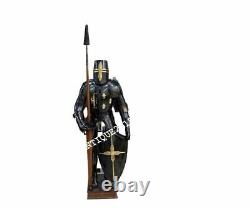 Medieval Knight Brass Wearable Suit Of Armour Crusader Combat Full Body Costume