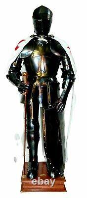 Medieval Knight Combat Sca Larp Wearable Armor Full Suit With Wood Base Christmas