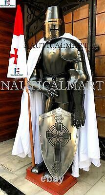 Medieval Knight Crusader Full Suit Of Armour Collectibles Armor Costume