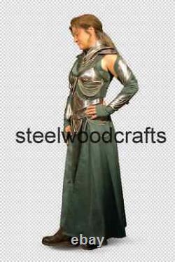 Medieval Knight Elves Warrior Lady Full Suit Of Armor Fantasy Costume Cosplay