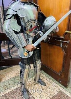 Medieval Knight European Suit of Armor 15th Century Full Body Armor LARP Costume