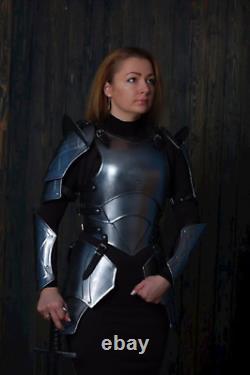 Medieval Knight Female Costume Steel Armor, Lady Cuirass Costume Armor Suit