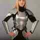 Medieval Knight Female Costume Steel Armor Lady Cuirass Costume Armor Suit gift