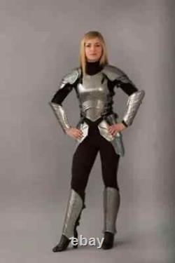 Medieval Knight Female Costume Steel Armor Lady Cuirass Costume Armor Suit gift