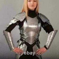 Medieval Knight Female Costume Steel Armor Lady Cuirass Costume Armor Suit gift