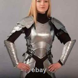 Medieval Knight Female Costume Steel Armor Lady Cuirass Costume Armor Suit gift