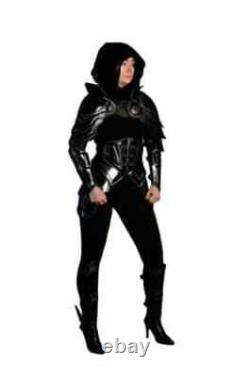 Medieval Knight Female Fantasy Costume steel Armor Lady Cuirass Armor Suit