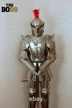 Medieval Knight Full Body Suit Of Armor Combat Halloween Wearable Costume