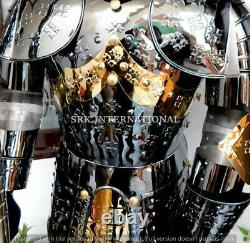 Medieval Knight Full Suit of Armor Templar Crusader Stainless Steel Set of 4