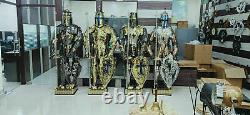 Medieval Knight Full Suit of Armor Templar Crusader Stainless Steel Set of 4 PCS