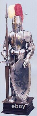 Medieval Knight Gothic Armor suit Wearable crusader Templar Larp armour suit