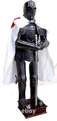 Medieval Knight Gothic Suit Of Armor Black Antique Combat Full Body Wearable