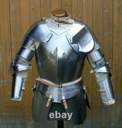 Medieval Knight Half Armour Suit Warrior Breastplate, Pauldrons &Bracers Replica