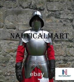 Medieval Knight Half Suit of Armor Breastplate with Helmet Armor Repoduction