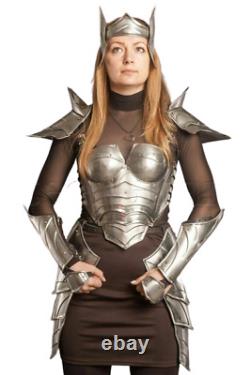 Medieval Knight Lady Armor Suit Women Female Armor Gothic LARP Cosplay Costume