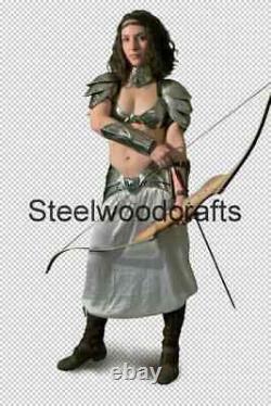 Medieval Knight Lady Elves Warrior Full Suit Of Armor Fantasy Costume Cosplay