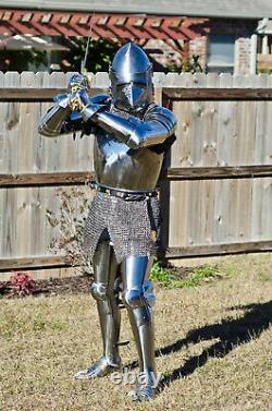Medieval Knight Pig Face Armor Suit WithChainmail Combat Full Body Halloween Arm