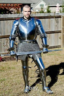 Medieval Knight Pig Face Armor Suit WithChainmail Combat Full Body Halloween Arm