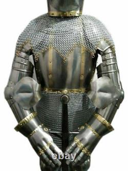 Medieval Knight Pig face Battle Warrior Full Body Armour Suit 18 Gauge Steel
