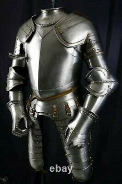 Medieval Knight Plate Armour Suit Battle Full Body Armour Suit 18 Gauge Replica