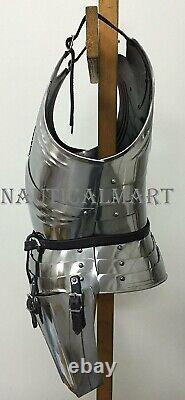 Medieval Knight Renaissance Suit Of Armor Steel Breastplate Halloween Costume