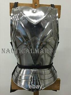 Medieval Knight Renaissance Suit Of Armor Steel Breastplate Halloween Costume