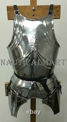 Medieval Knight Renaissance Suit Of Armor Steel Breastplate Halloween Costume