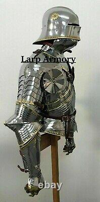 Medieval Knight Suit Armor Wearable Costume Half Body Armour 18 gauge