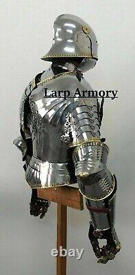 Medieval Knight Suit Armor Wearable Costume Half Body Armour 18 gauge