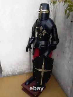 Medieval Knight Suit Armour Battle Ready Steel Full Body Larp Costume Men Armor