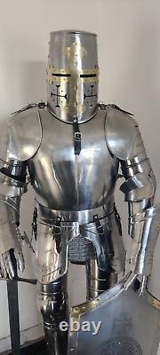 Medieval Knight Suit Medieval Full Steel Templar Knight Suit of Armour Wearable