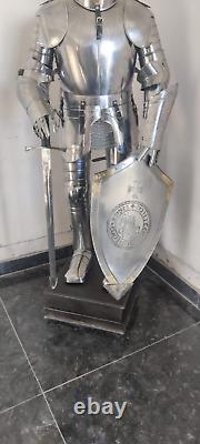 Medieval Knight Suit Medieval Full Steel Templar Knight Suit of armor Wearable