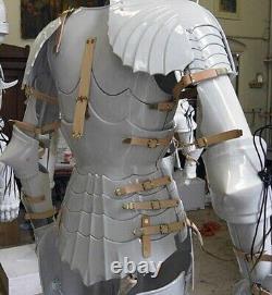 Medieval Knight Suit Of Armor Combat Full Body Armour Sca Larp Full White NM195