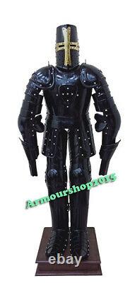 Medieval Knight Suit Of Armor Crusader Combat Home Decorative