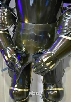 Medieval Knight Suit Of Armor Full Body Armour Costume Black Wearable Costume