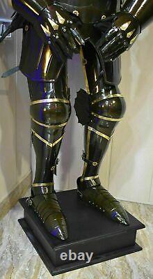 Medieval Knight Suit Of Armor Full Body Armour Costume Black Wearable Costume