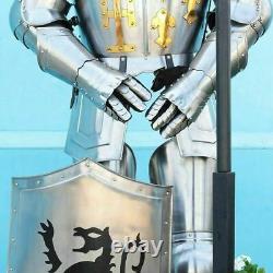 Medieval Knight Suit Of Armor Full Body Armour Helmet Costume LARP/Reenactment