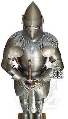 Medieval Knight Suit Of Armor Full Body Armour Suit With Sword Pig Face Helmet