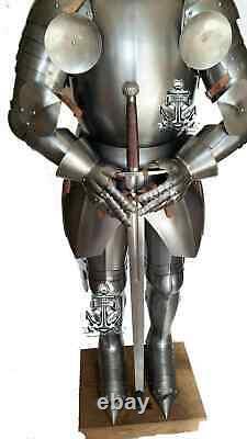 Medieval Knight Suit Of Armor Full Body Armour Suit With Sword Pig Face Helmet