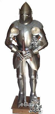 Medieval Knight Suit Of Armor Full Body Armour Suit WithSword/ Pig Face Helmet