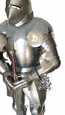Medieval Knight Suit Of Armor Full Body Armour Suit WithSword/ Pig Face Helmet