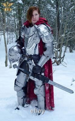 Medieval Knight Suit Of Armor Templar Combat Full Body Armor stainless steel