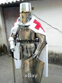 Medieval Knight Suit Of Armor Templar Combat Full Body Armour Suit With Stand